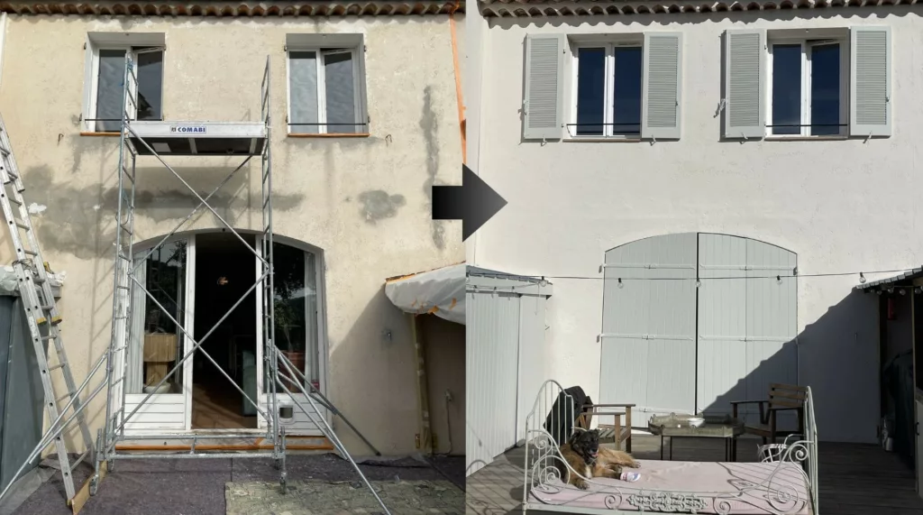 façade avant après avoir été repeinte